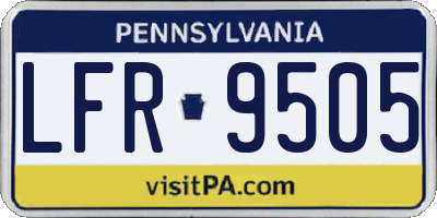 PA license plate LFR9505
