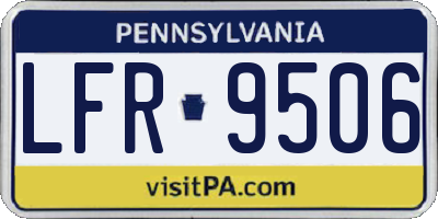 PA license plate LFR9506
