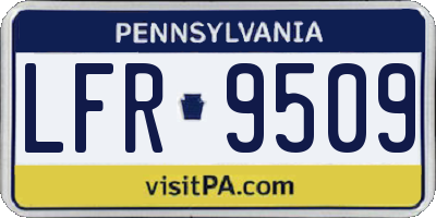 PA license plate LFR9509