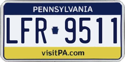 PA license plate LFR9511