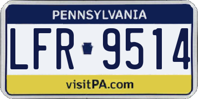 PA license plate LFR9514