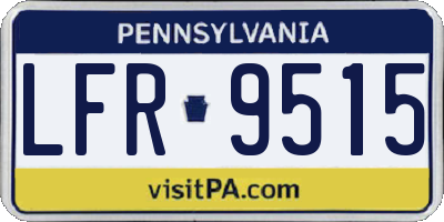 PA license plate LFR9515