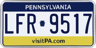 PA license plate LFR9517