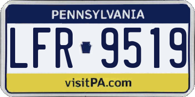 PA license plate LFR9519