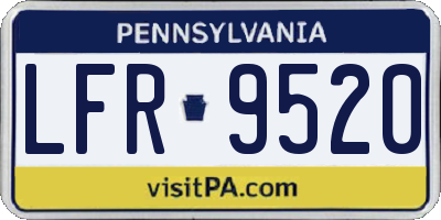 PA license plate LFR9520