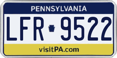 PA license plate LFR9522