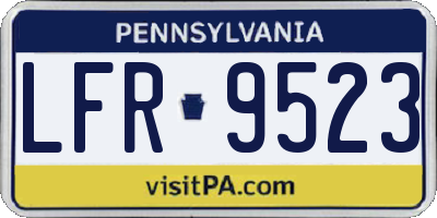 PA license plate LFR9523