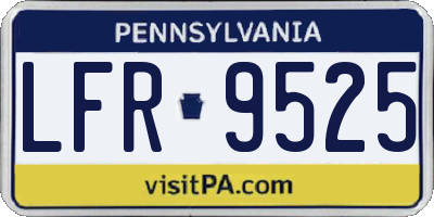 PA license plate LFR9525