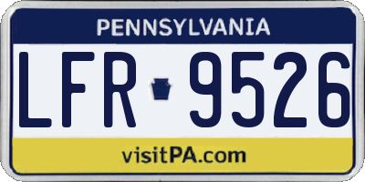 PA license plate LFR9526
