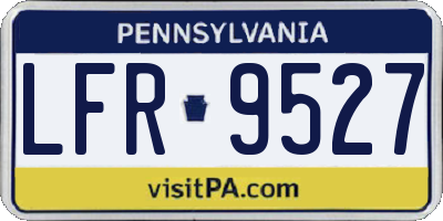 PA license plate LFR9527