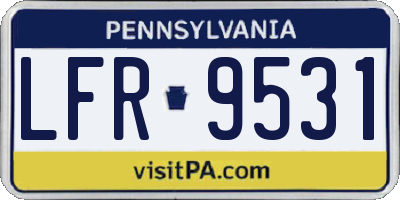 PA license plate LFR9531