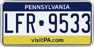 PA license plate LFR9533