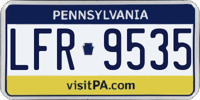 PA license plate LFR9535