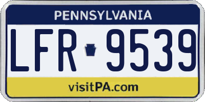 PA license plate LFR9539