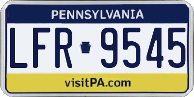 PA license plate LFR9545