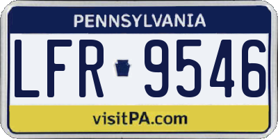 PA license plate LFR9546
