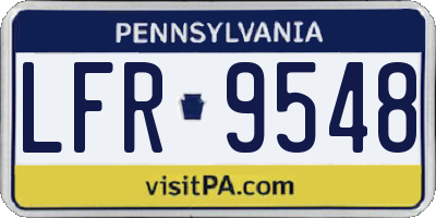 PA license plate LFR9548