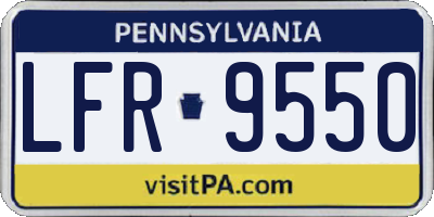 PA license plate LFR9550