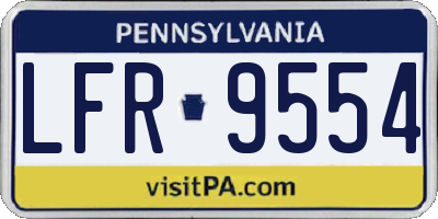 PA license plate LFR9554