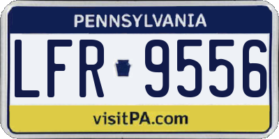 PA license plate LFR9556