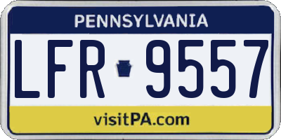 PA license plate LFR9557