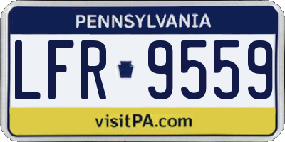 PA license plate LFR9559