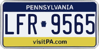 PA license plate LFR9565