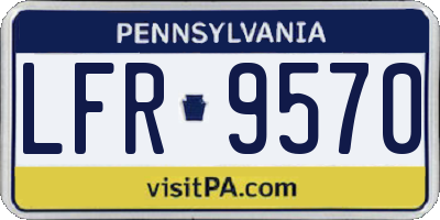 PA license plate LFR9570