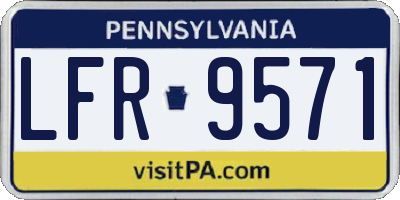 PA license plate LFR9571