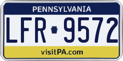 PA license plate LFR9572