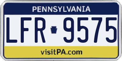 PA license plate LFR9575