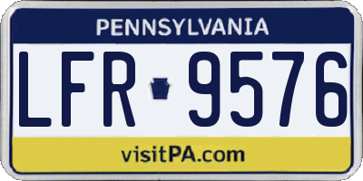 PA license plate LFR9576
