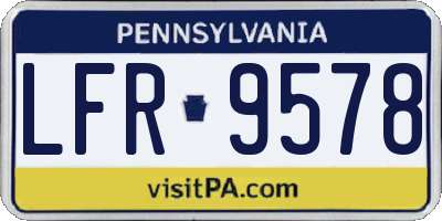 PA license plate LFR9578