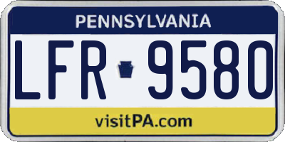 PA license plate LFR9580