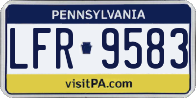 PA license plate LFR9583