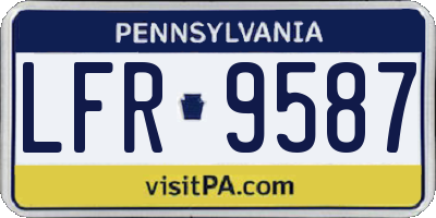 PA license plate LFR9587