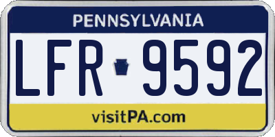 PA license plate LFR9592