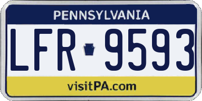 PA license plate LFR9593