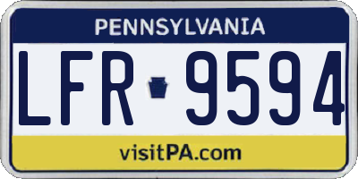PA license plate LFR9594