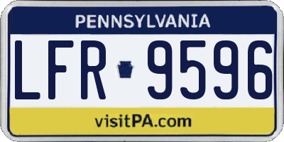 PA license plate LFR9596