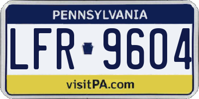 PA license plate LFR9604