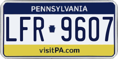 PA license plate LFR9607