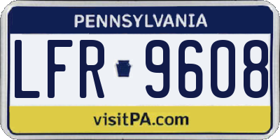 PA license plate LFR9608
