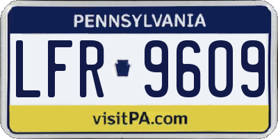 PA license plate LFR9609
