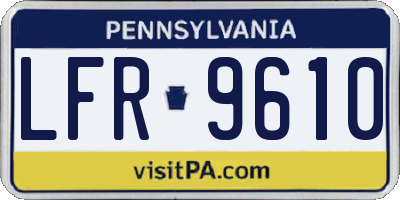 PA license plate LFR9610