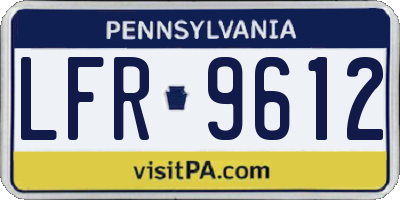 PA license plate LFR9612