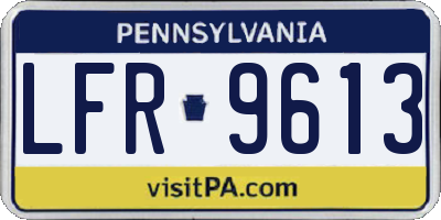 PA license plate LFR9613