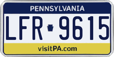 PA license plate LFR9615