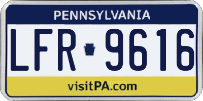 PA license plate LFR9616