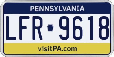 PA license plate LFR9618